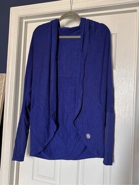 💙Pure Barre by Splits59💙 Cobalt Blue Hooded Open-Front Cardigan